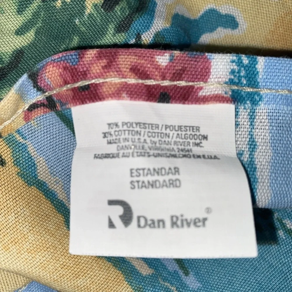 DAN RIVER Vintage Tropical‎ Beach Palm Island Floral STANDARD Pillow Shams Set 2